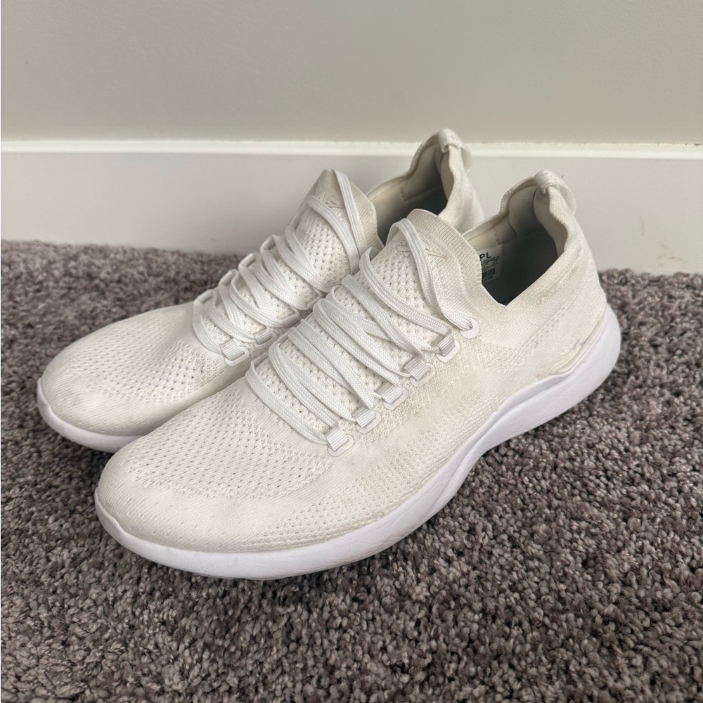 APL TechLoom Breeze Running White Shoes - Women’s Size 11/Men’s 9